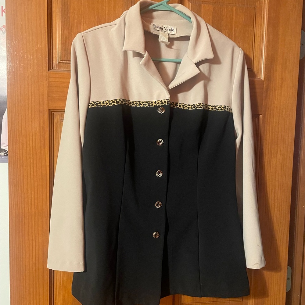 Classic Black and Cream Women's Jacket and pants  by Ronni Nicole